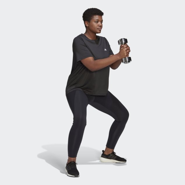 Camiseta Minimalista Negra Aeroready Hecha Para Entrenar (tallas Grandes) Adidas