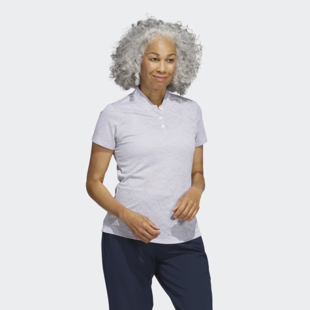 Polo De Golf Adidas Jacquard Blanco