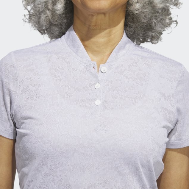 Polo De Golf Adidas Jacquard Blanco