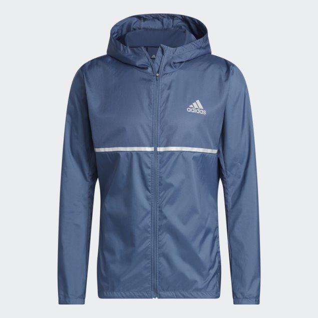 Poseer La Chaqueta De Correr Adidas Acero