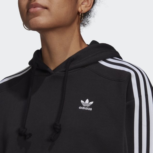 Adidas Adicolor Classics Crop Sudadera Con Capucha Negro