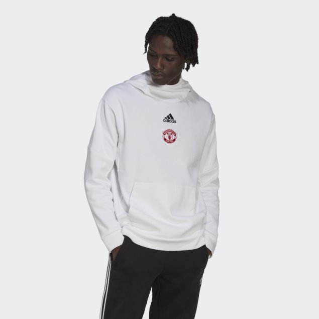 Sudadera Blanca Adidas Manchester United Travel