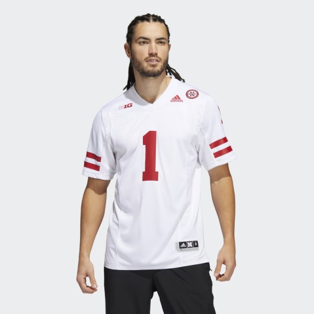 Camiseta Blanca Adidas Cornhuskers Segunda Equipacion