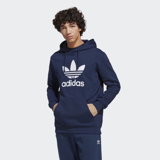 Adidas Adicolor Classics Trefoil Sudadera Con Capucha Añil Noche