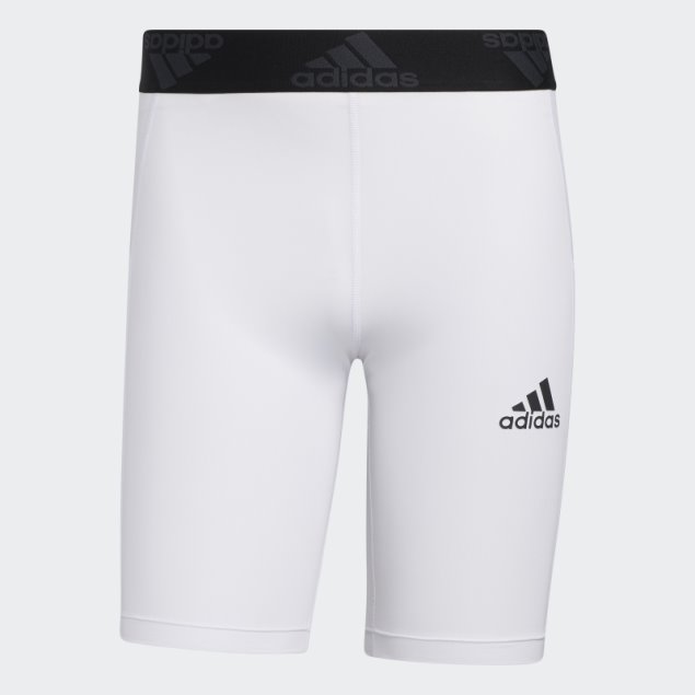 Mallas Cortas Techfit Blancas Adidas