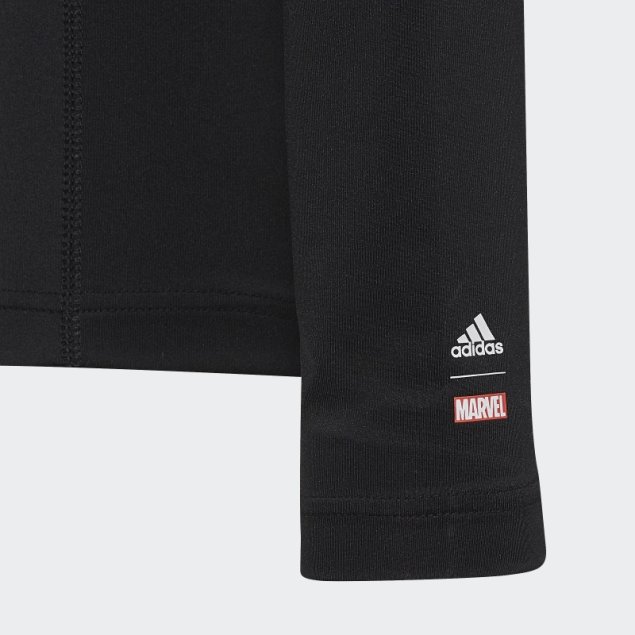 Camiseta Adidas Marvel Black Panther Techfit Manga Larga Negro