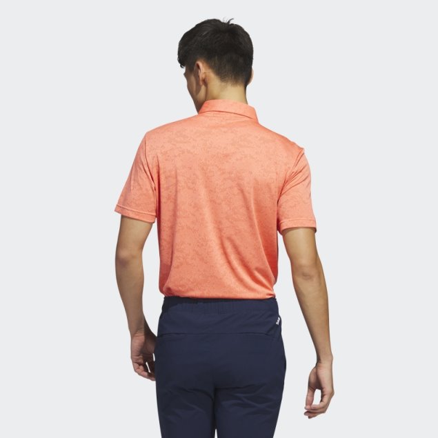 Polo De Golf En Jacquard Texturizado Coral Adidas