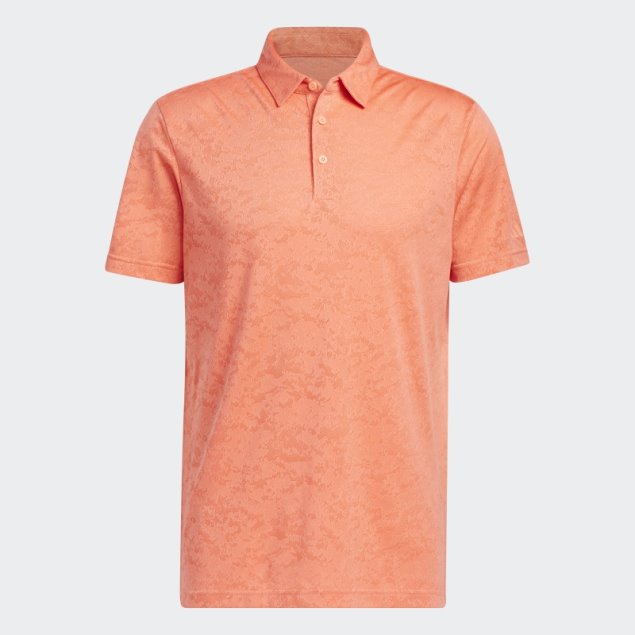 Polo De Golf En Jacquard Texturizado Coral Adidas