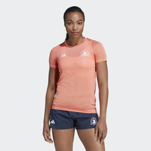 Camiseta Running Adidas Boston Marathon 2023 Coral