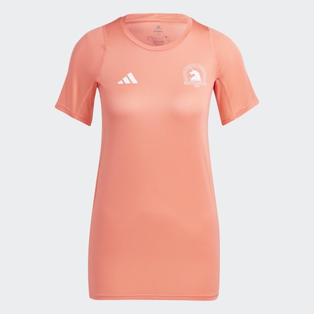 Camiseta Running Adidas Boston Marathon 2023 Coral