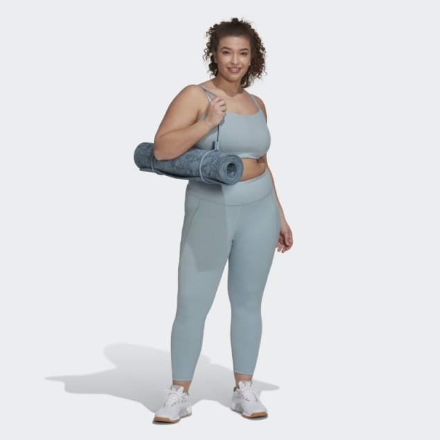 Adidas Yoga Studio 7/8 Leggings (talla Grande) Moda Gris