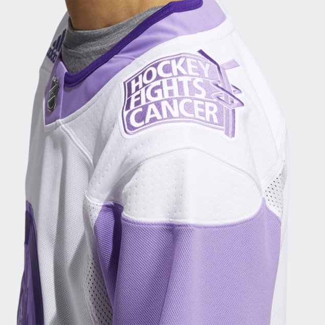 Camiseta Adidas Blanca Jets Hockey Lucha Contra El Cancer