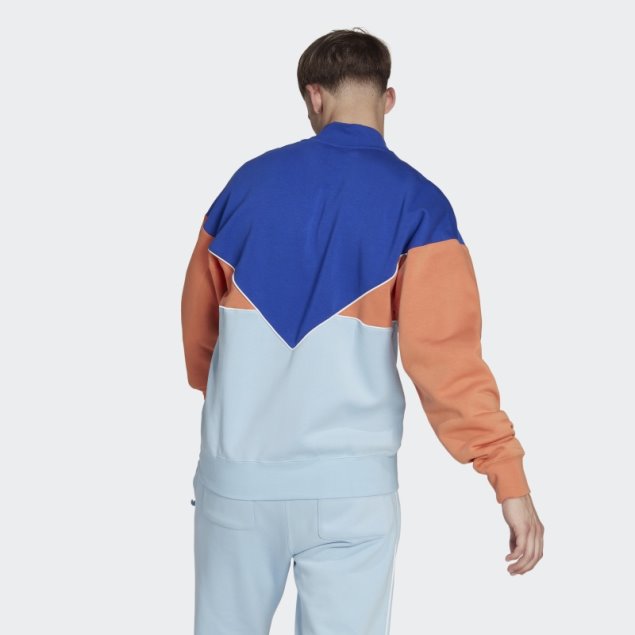 Sudadera Adicolor Con Media Cremallera Y Archivo De Temporada Adidas Azul