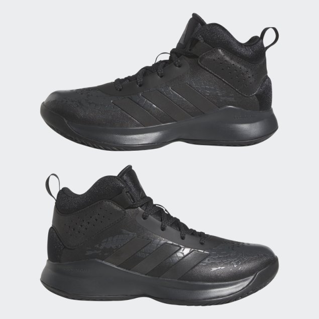 Negro Adidas Cross Em Up 5 Zapatos De Ancho