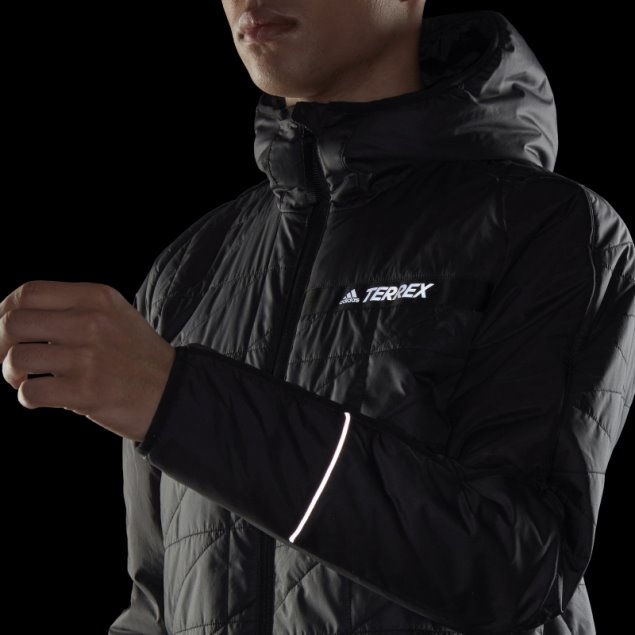 Chaqueta Negra Con Capucha Y Aislamiento Múltiple Adidas Terrex