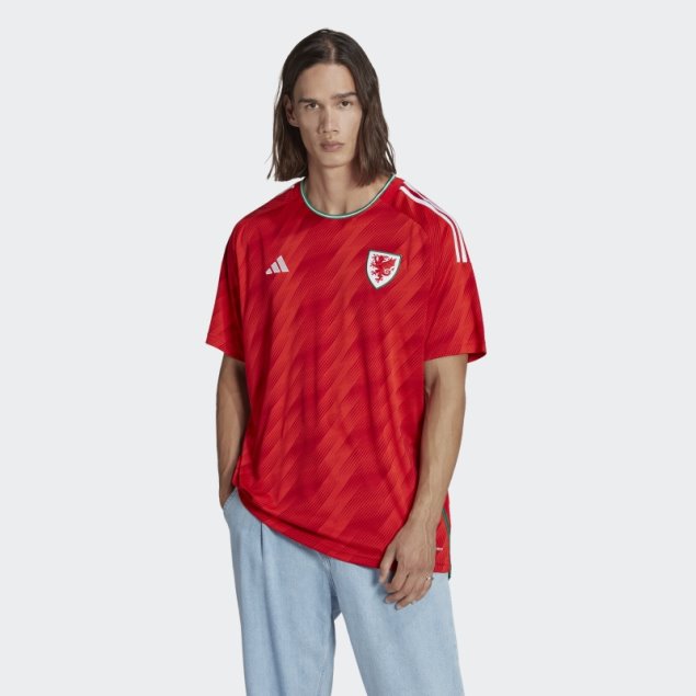 Camiseta Adidas Gales 22 Primera Equipación Roja