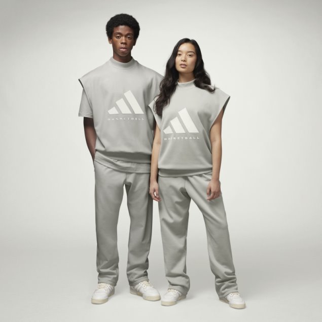 Adidas Sudadera Sin Mangas De Baloncesto Gris Metalizado