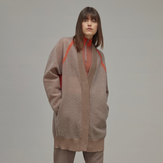 Adidas Y-3 Cárdigan Clásico De Punto Transparente