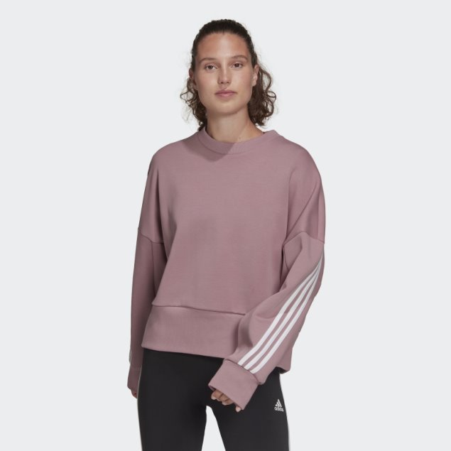 Sudadera Malva Future Icons 3 Rayas Adidas