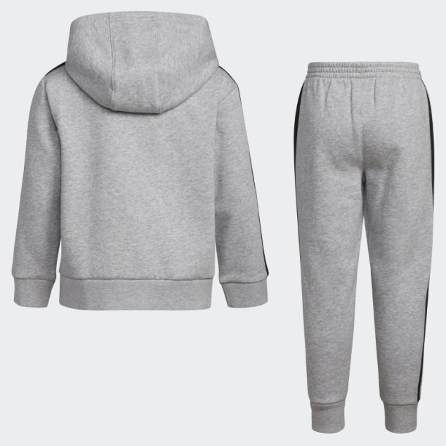 Conjunto De Chaqueta Con Capucha De Forro Polar Hthd Essential De Adidas En Carbón