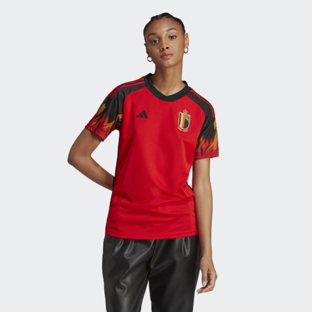 Camiseta Adidas Belgium 22 Primera Equipación Negro Caliente