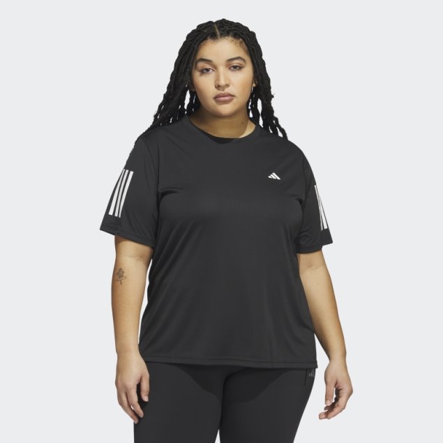 Camiseta Adidas Own The Run (talla Grande) Negra