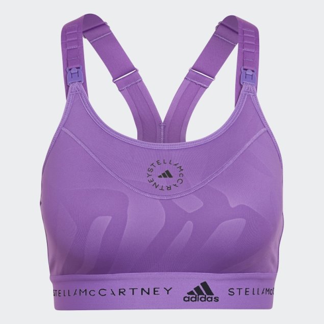 Adidas By Stella Mccartney Sujetador De Lactancia De Alto Apoyo Para Maternidad, Color Morado