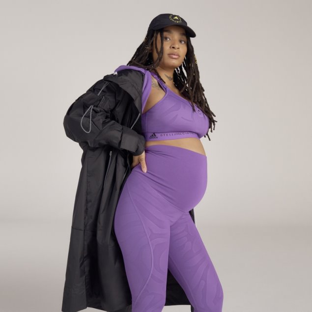 Adidas By Stella Mccartney Sujetador De Lactancia De Alto Apoyo Para Maternidad, Color Morado