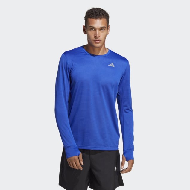 Adidas Own The Run Camiseta De Manga Larga Azul