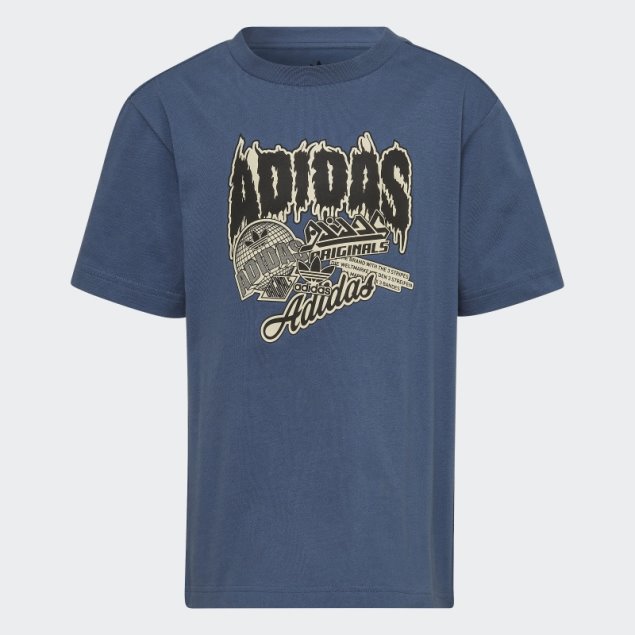 Camiseta Gráfica De Moda Adidas Acero