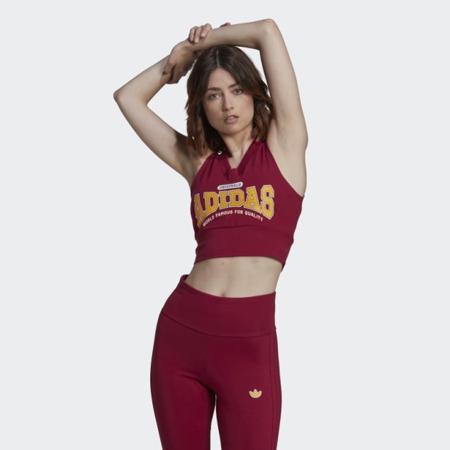 Burdeos Adidas Originals Clase De 72 Crop Top De Moda