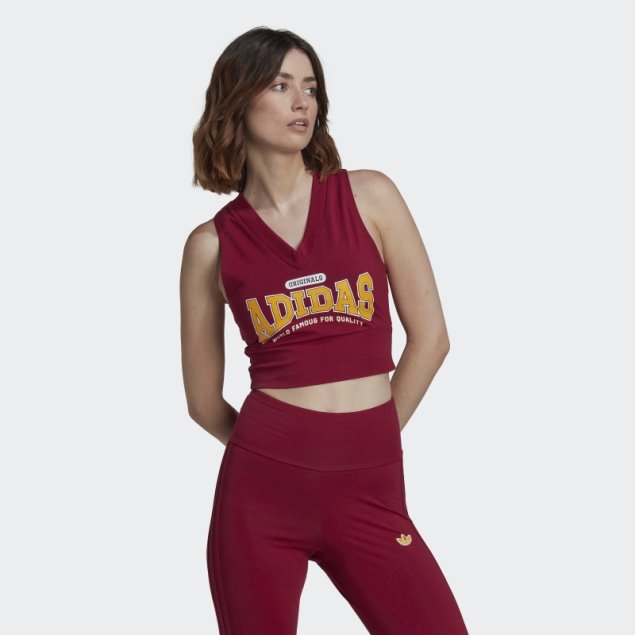 Burdeos Adidas Originals Clase De 72 Crop Top De Moda