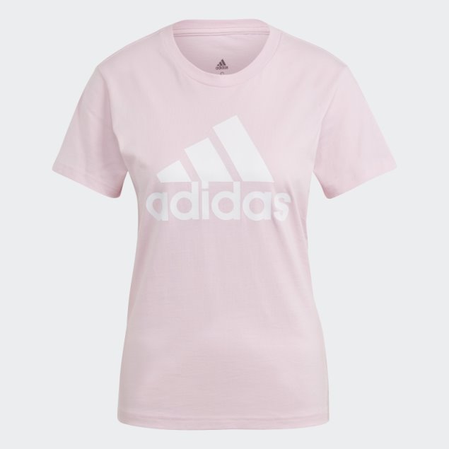 Camiseta Rosa Adidas Con Logo