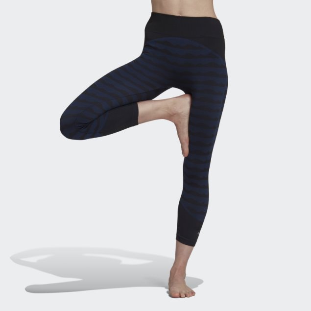 Azul Marino Adidas Marimekko Aeroknit 7/8 Leggings