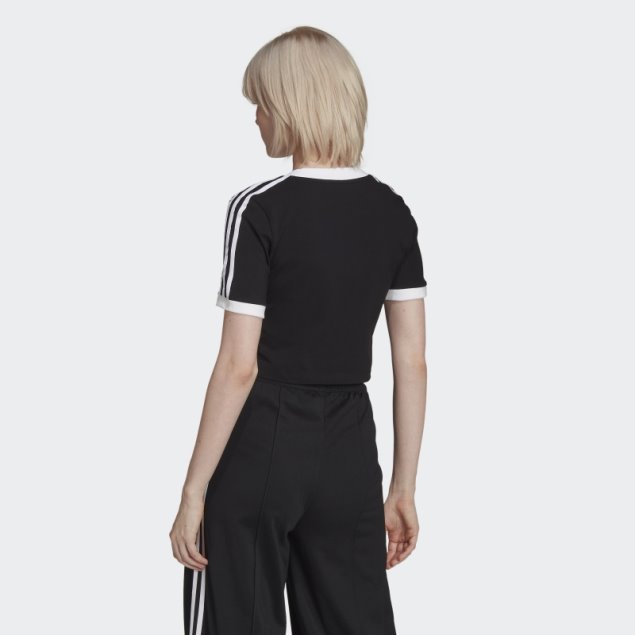 Camiseta Adicolor Classics Cropped Adidas Negro