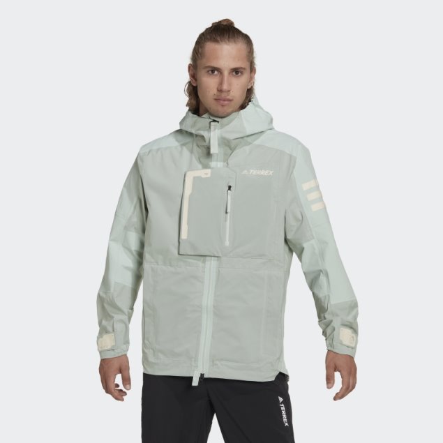 Chaqueta De Senderismo Terrex Xploric Rain.rdy Adidas Verde
