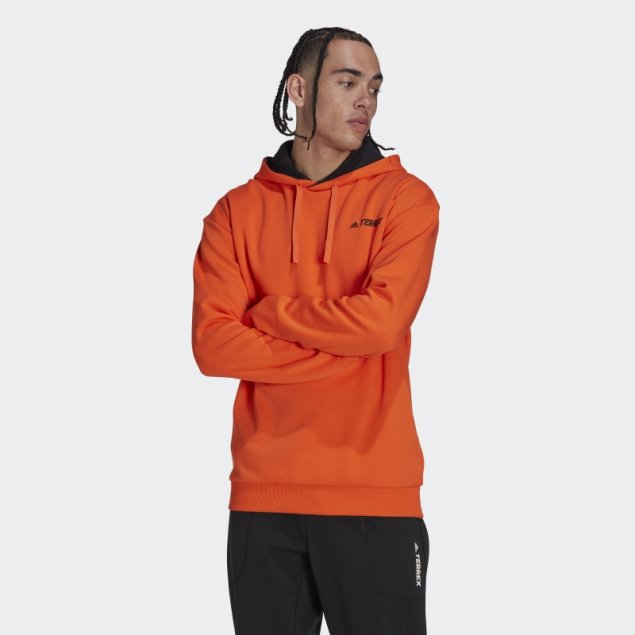 Adidas Sudadera Con Capucha Y Logo Naranja De Terrex