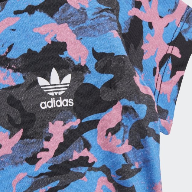 Camiseta Adidas Allover Print Camo Azul