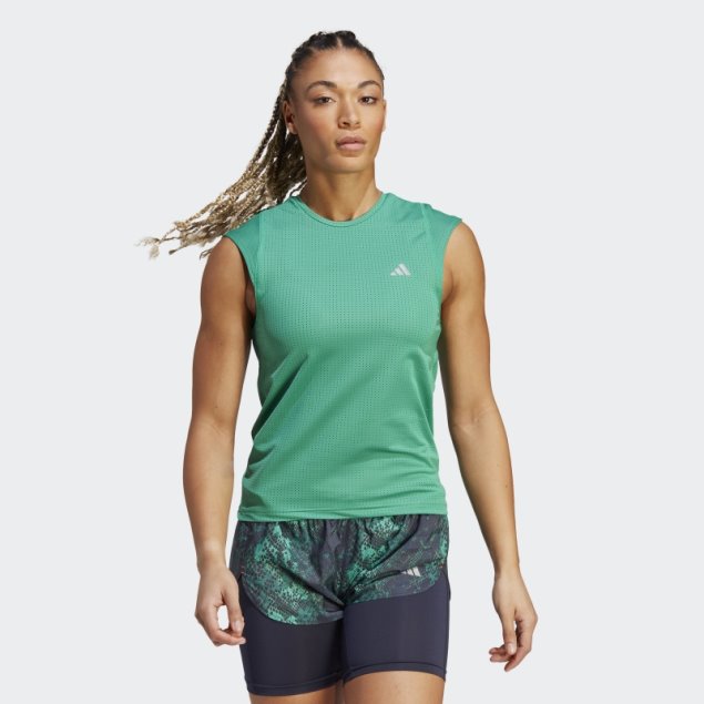 Camiseta Adidas Fast Running Verde Cancha