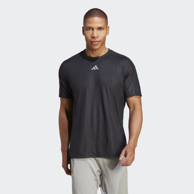 Adidas Camiseta De Entrenamiento Con Estampado Pu Negro