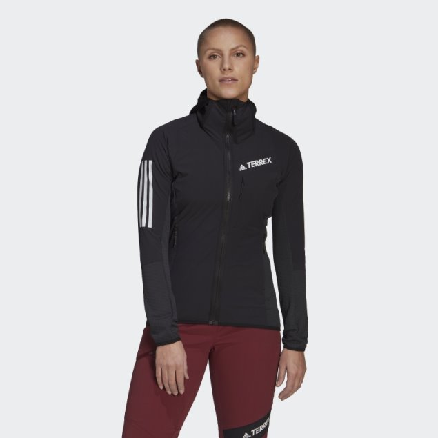 Chaqueta Negra Con Capucha Techrock Flooce Wind De Adidas