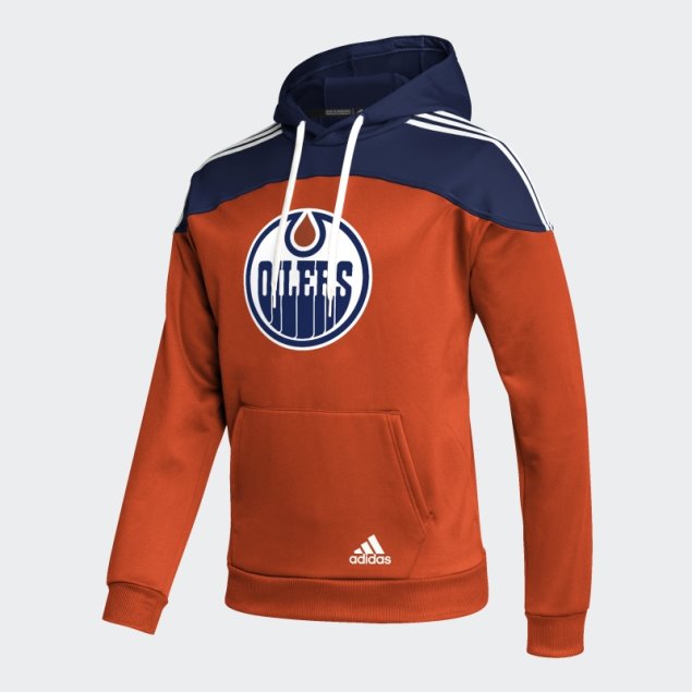 Sudadera Con Capucha Oilers Naranja Adidas