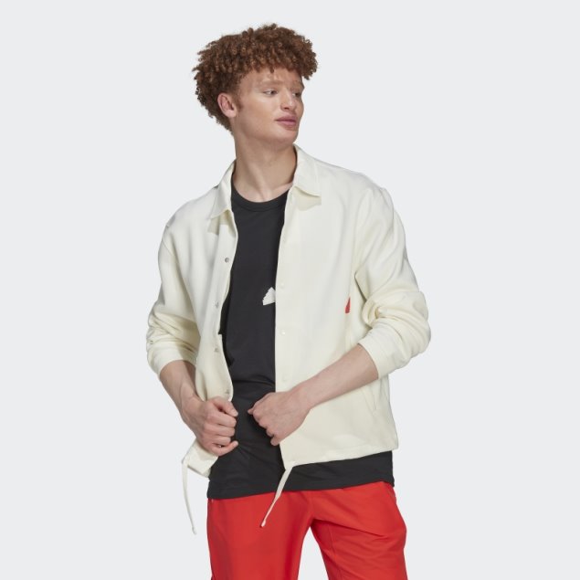 Chaqueta Entrenador Blanca Adidas