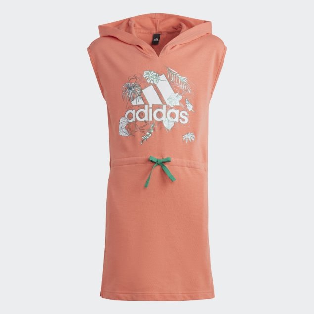 Vestido Coral Con Capucha Adidas Summerglam