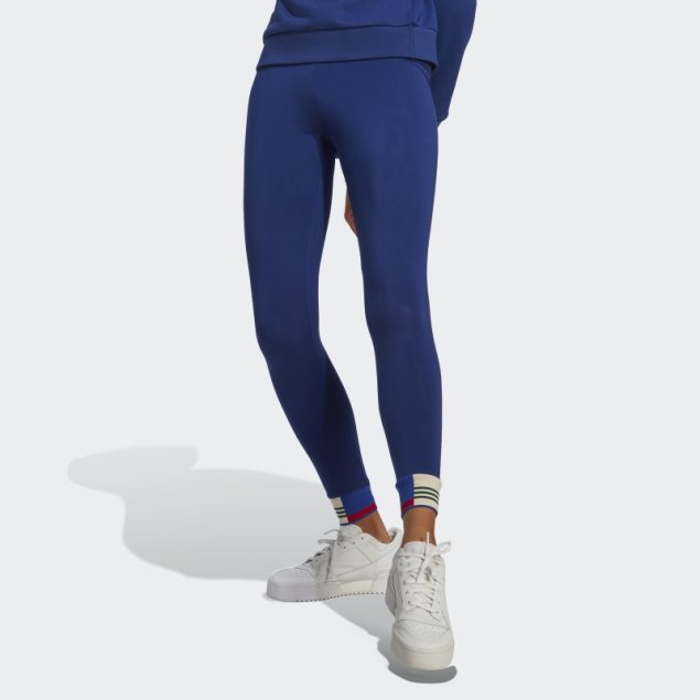 Leggings Adidas Con Puños De Canalé En Azul Victoria