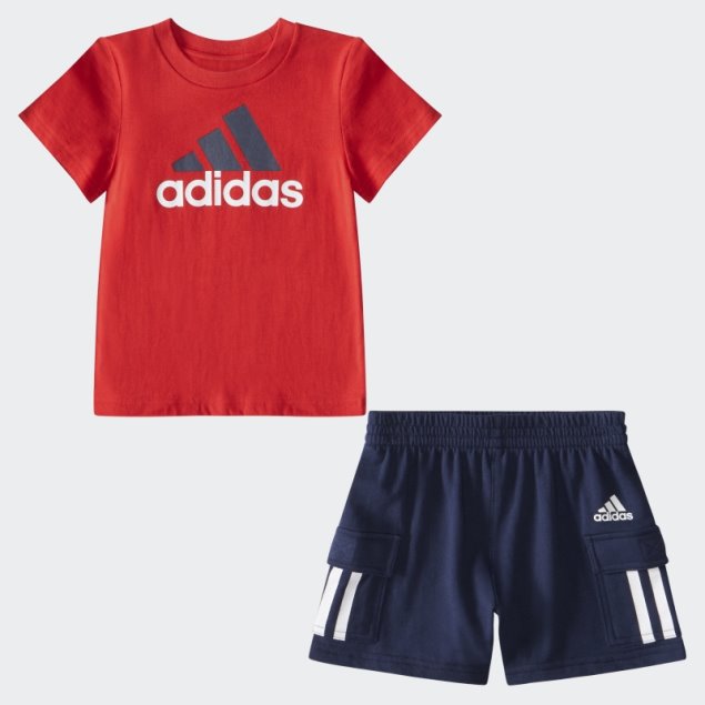 Conjunto Corto Ib Sstee Cargo Escarlata Adidas