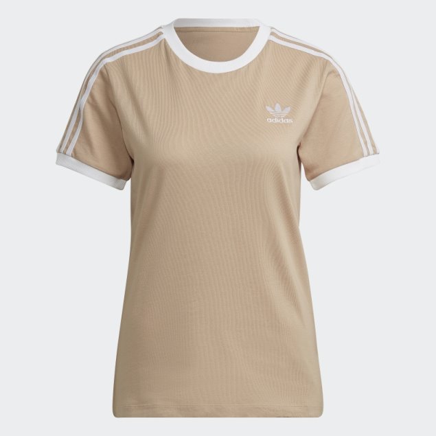 Camiseta Adicolor Classics 3 Rayas Adidas Beige