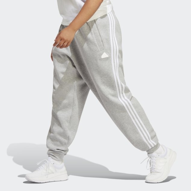 Pantalones Regulares De 3 Rayas De Future Icons (tallas Grandes) Adidas Gris Medio Con Estilo