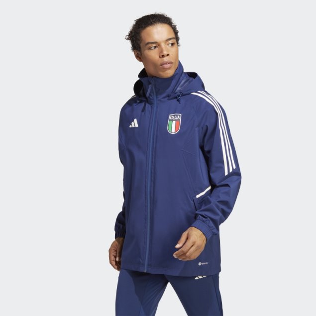 Chaqueta Impermeable Azul Oscuro Italia Condivo 23 Adidas