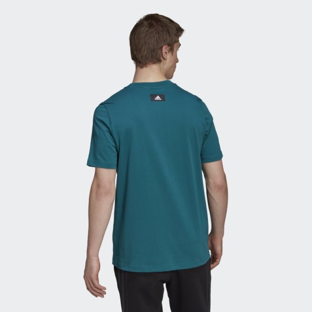 Camiseta Verde Azulado Con Logo De íconos Del Futuro Adidas